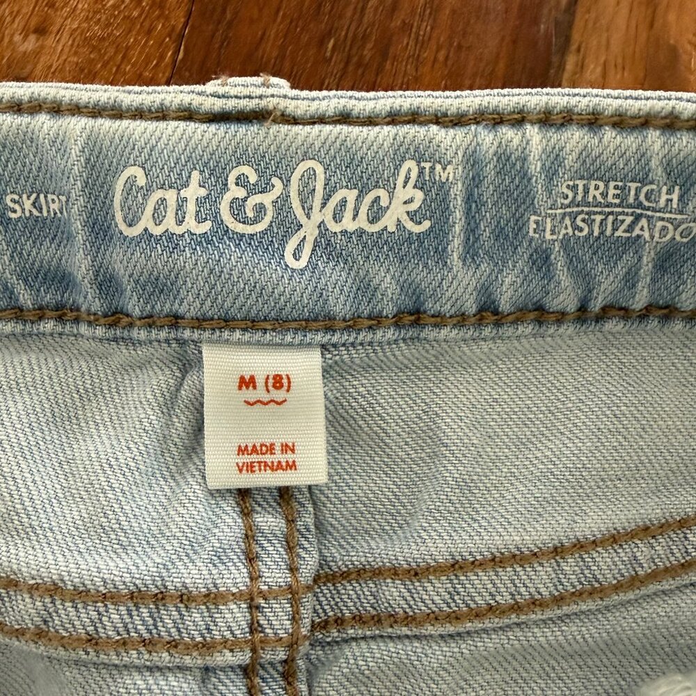 Cat & Jack Girls Denim Mini Skirt Size 8 - Picture 8 of 9